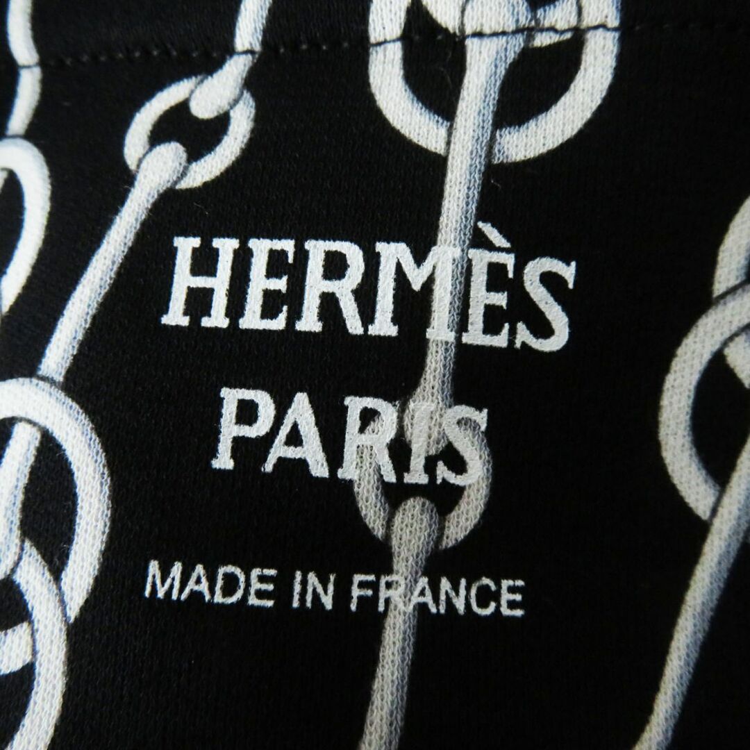 Hermes(エルメス)の未使用品◎正規品 22SS HERMES エルメス レディース 2E4501DG レディース 半袖 Tシャツ ワンピース クリケティス柄 ブラック×白 38 レディースのワンピース(ひざ丈ワンピース)の商品写真
