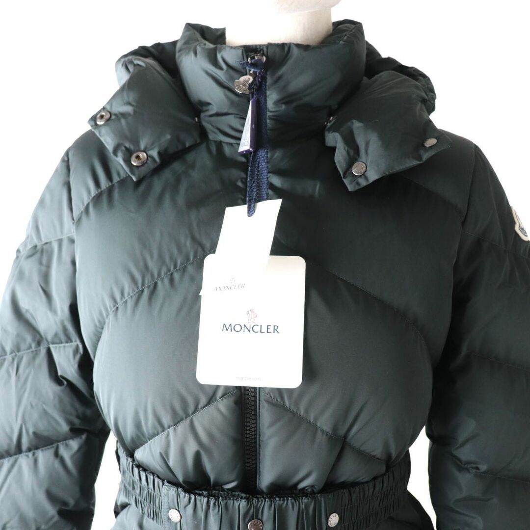 MONCLER(モンクレール)の美品★正規品 20-21AW モンクレール AGOT キッズサイズ ベルト・フード付 ダウンコート ダークグリーン 12anni 152ｃｍ（レディース約XS） レディースのジャケット/アウター(ダウンコート)の商品写真