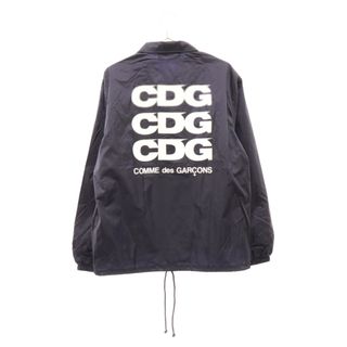 コムデギャルソン(COMME des GARCONS)のCOMME des GARCONS コムデギャルソン 20AW CDG バックロゴプリントナイロンコーチジャケット ネイビー SZ-J004(フライトジャケット)