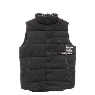 ユニフォームエクスペリメント(uniform experiment)のUNIFORM EXPERIMENT ユニフォームエクスペリメント 19AW PADDED VEST ロゴプリント パデッド ベスト ブラック UE-192018(ベスト)