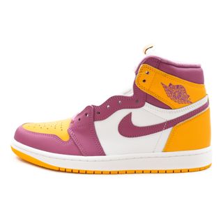 ナイキ(NIKE)のNIKE ナイキ AIR JORDAN1 RETRO HIGH OG BROTHERHOOD エアジョーダン1 レトロ ブラザーフッド スニーカー イエロー/パープル US9 555088-706(スニーカー)