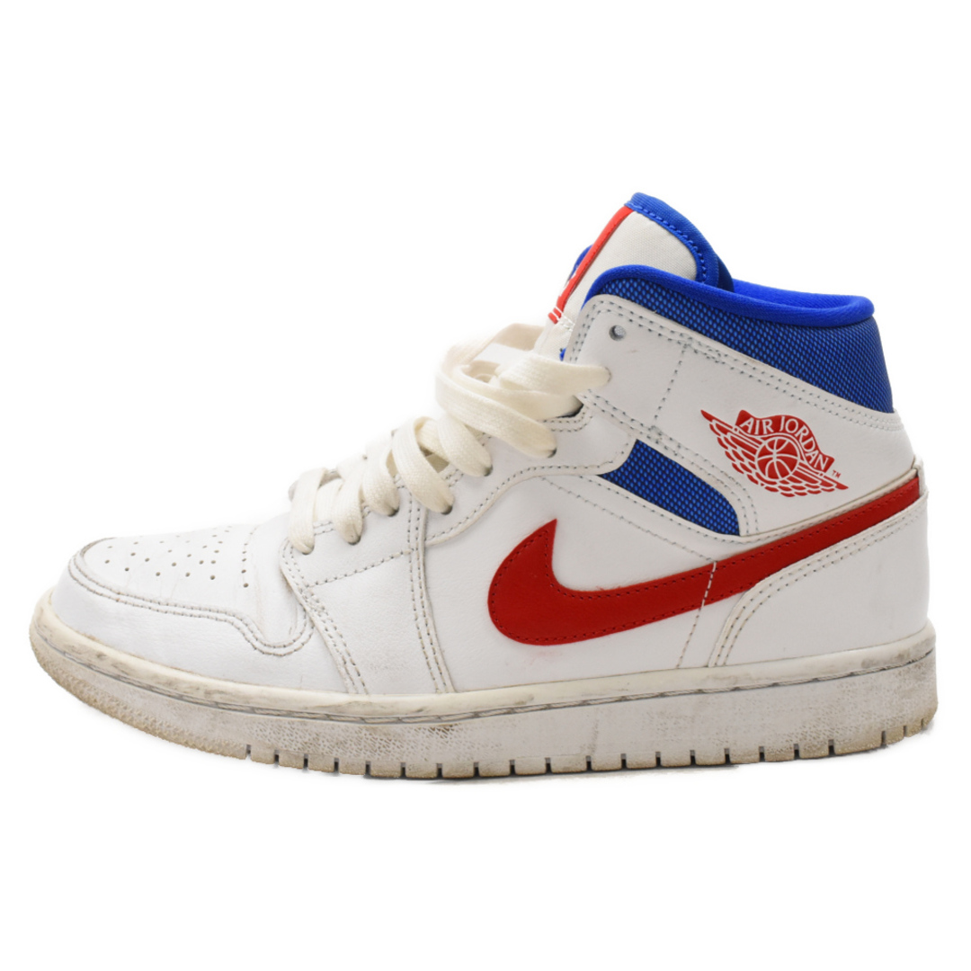 NIKE(ナイキ)のNIKE ナイキ WMNS AIR JORDAN1 MID ウィメンズ エアジョーダン ミッドカットスニーカー ホワイト/ブルー US6.5 BQ6472-164 レディースの靴/シューズ(スニーカー)の商品写真