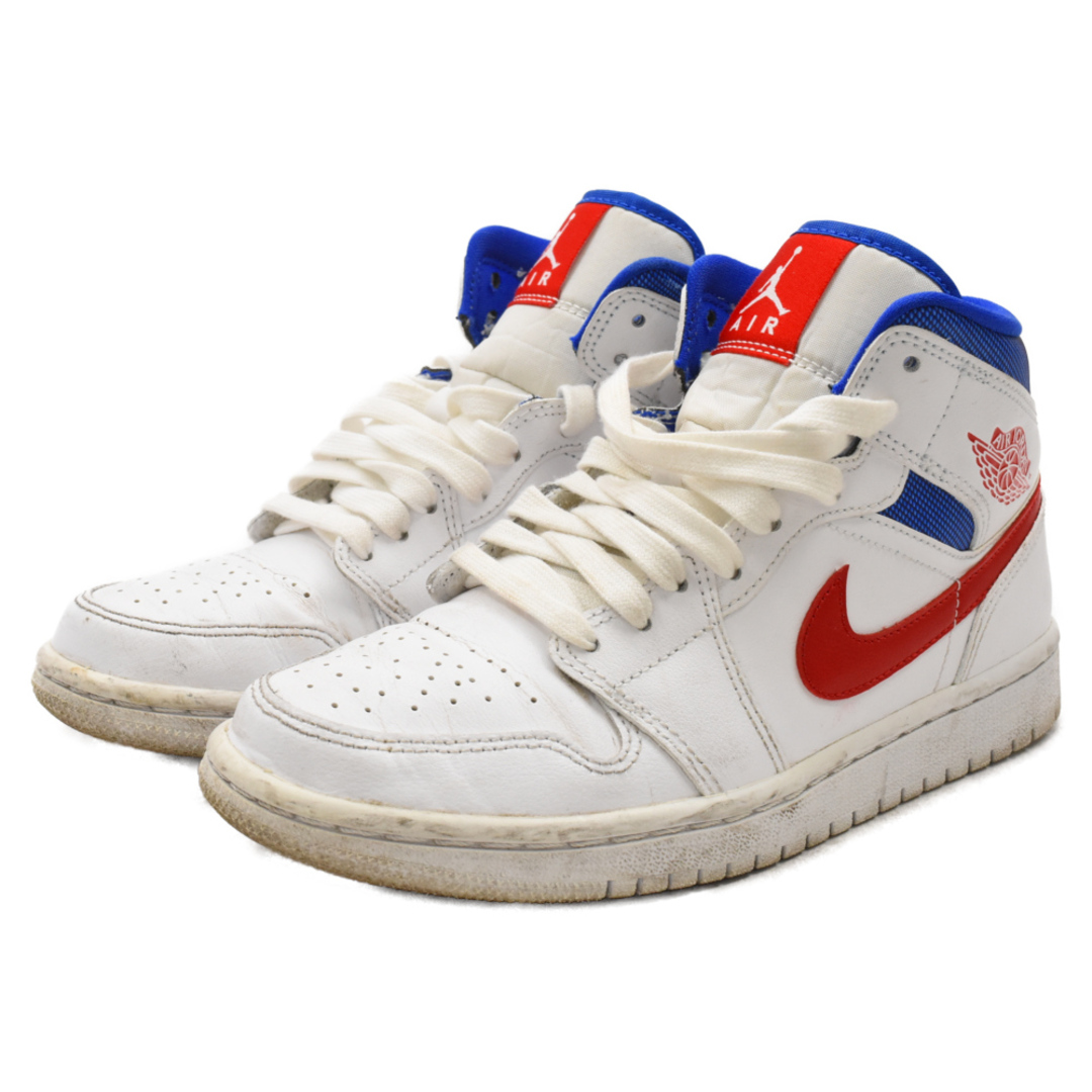 NIKE(ナイキ)のNIKE ナイキ WMNS AIR JORDAN1 MID ウィメンズ エアジョーダン ミッドカットスニーカー ホワイト/ブルー US6.5 BQ6472-164 レディースの靴/シューズ(スニーカー)の商品写真