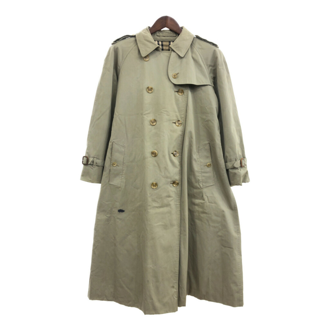 BURBERRY(バーバリー)の【B品】 80年代 イングランド製 Burberrys バーバリーズ トレンチコート アウター ベージュ (レディース 14) 中古 古着 P7808 レディースのジャケット/アウター(ロングコート)の商品写真