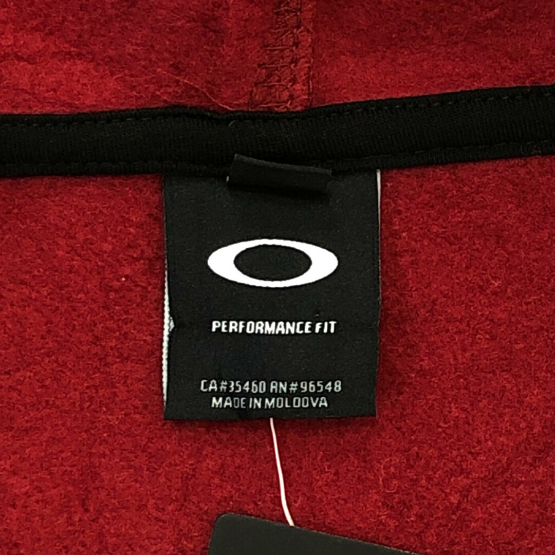 Oakley(オークリー)の2000年代～ OAKLEY オークリー ロゴ フルジップ パーカー トップス 大きいサイズ スポーツ ワインレッド (メンズ XXL) 中古 古着 P7821 メンズのトップス(パーカー)の商品写真