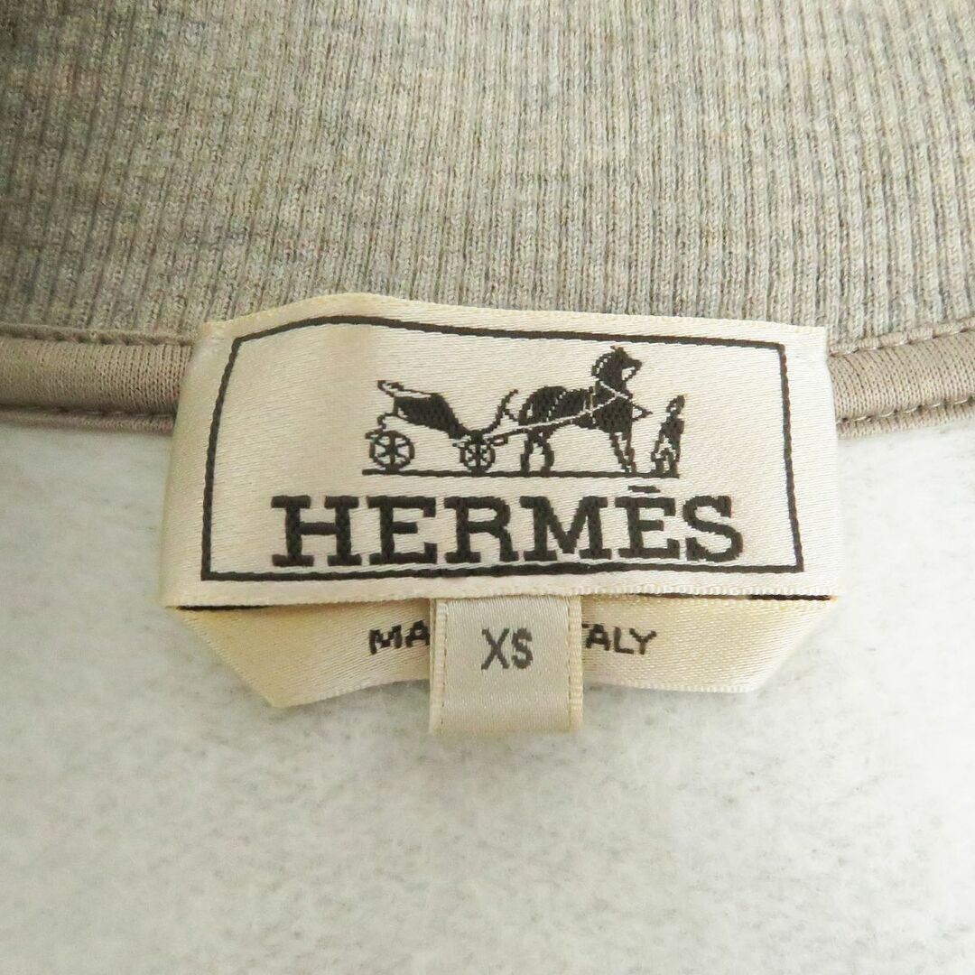 Hermes(エルメス)の極美品□22SS HERMES/エルメス Hロゴジップ セリエボタン ラムレザーディティール カシミヤ混 テディジャケット/スタジャン 茶系 XS 伊製 メンズのジャケット/アウター(スタジャン)の商品写真