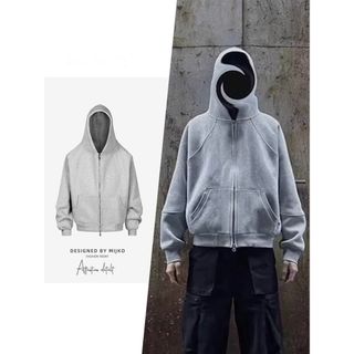 リックオウエンス(Rick Owens)のショート丈　ジップ　パーカー　フーディー(パーカー)