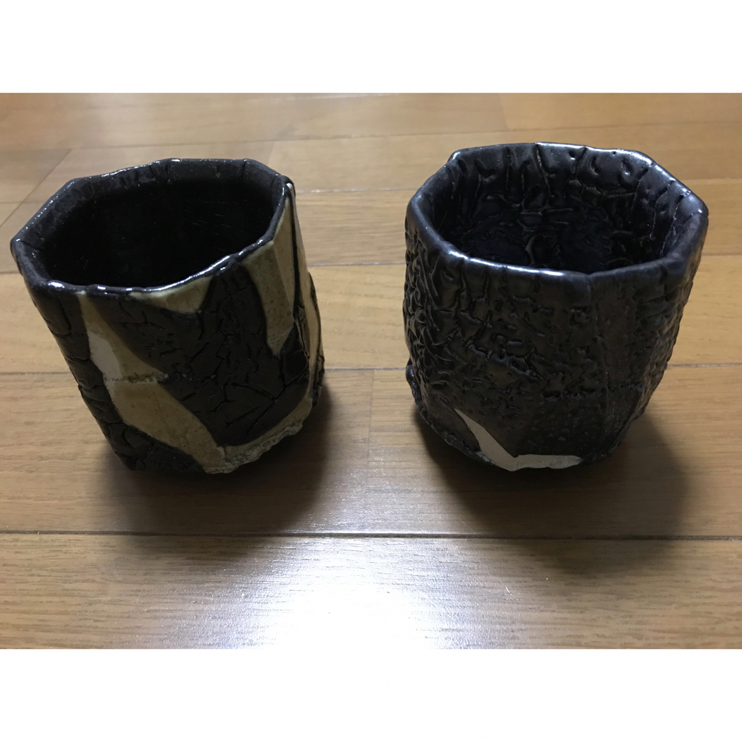 湯呑2個セット　陶芸 エンタメ/ホビーの美術品/アンティーク(陶芸)の商品写真