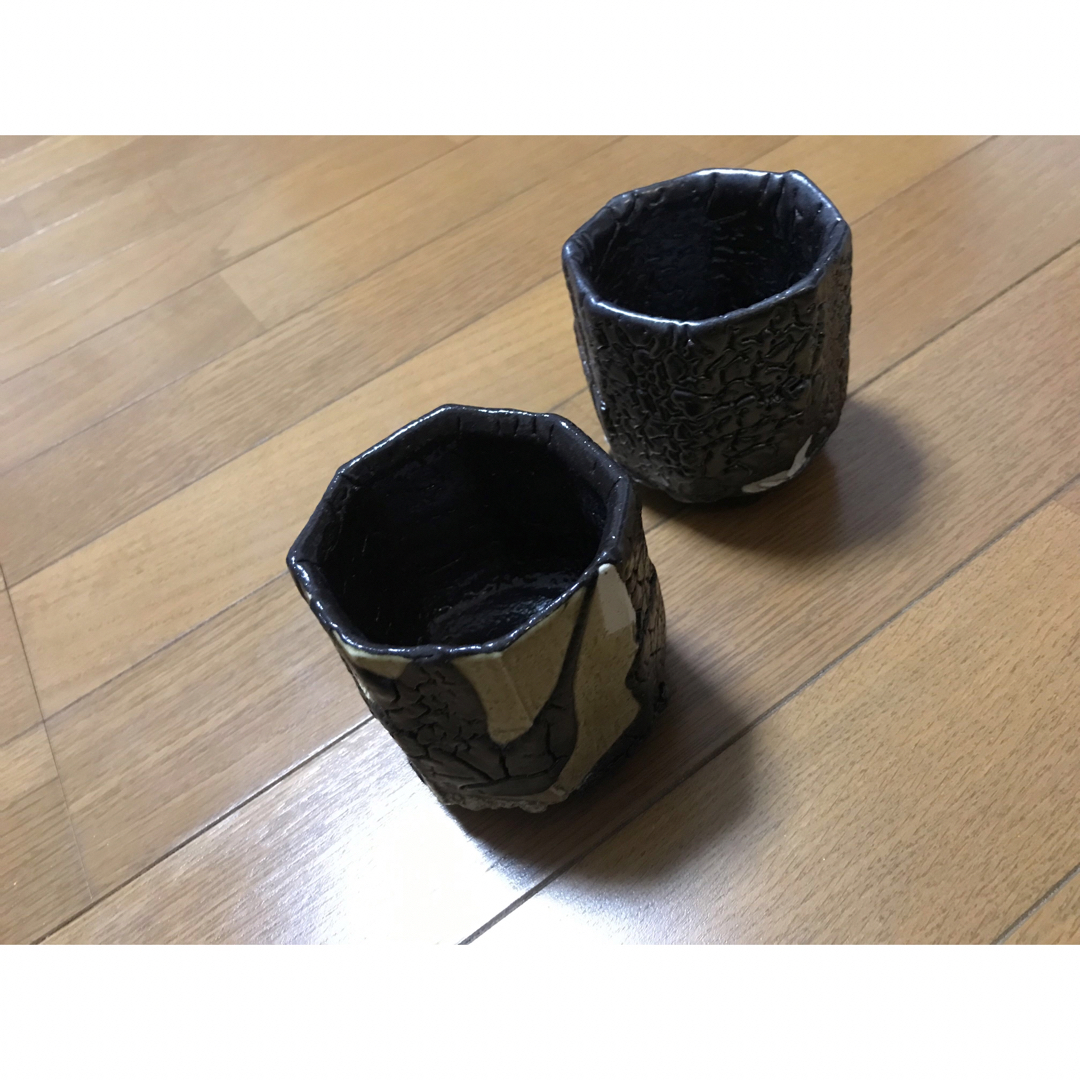 湯呑2個セット　陶芸 エンタメ/ホビーの美術品/アンティーク(陶芸)の商品写真