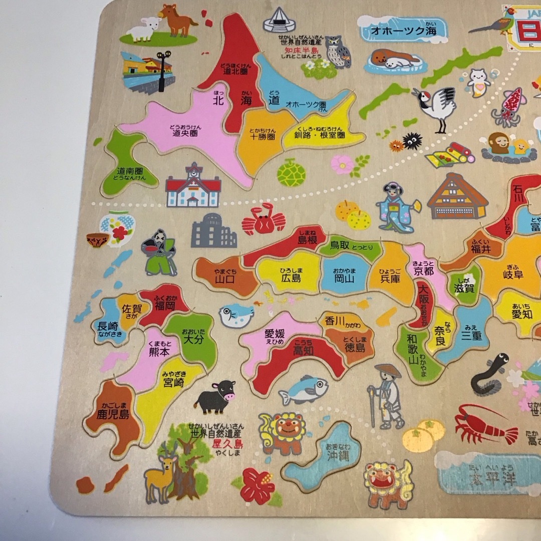 知育　日本地図　ジグソーパズル　JAPAN MAP キッズ/ベビー/マタニティのおもちゃ(知育玩具)の商品写真