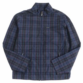 ダンヒル(Dunhill)の極美品□dunhill/ダンヒル チェック柄 ジップアップ スイングトップ/ブルゾンジャケット/ウィンドブレーカー ブルー系 M 正規品 メンズ(ブルゾン)