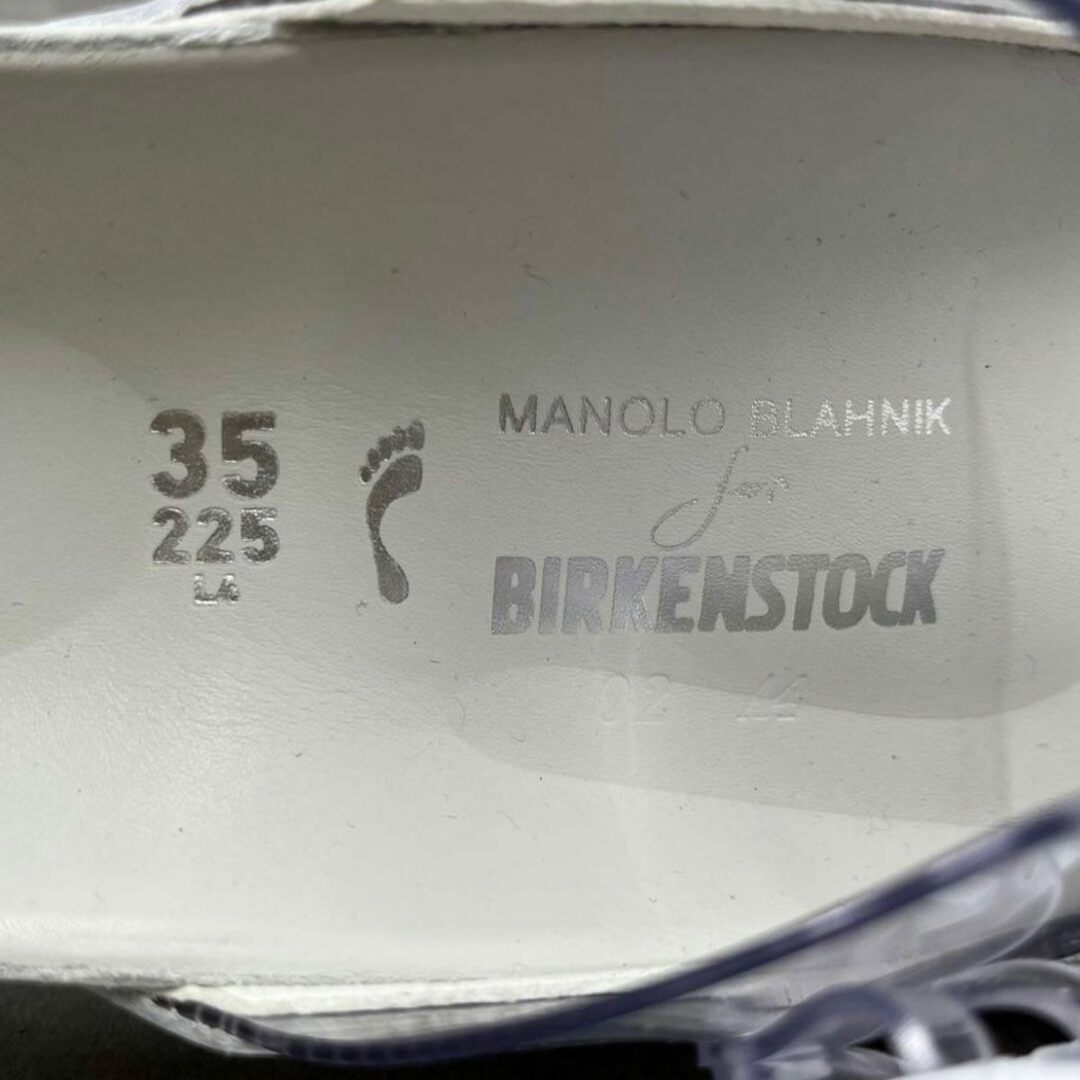 MANOLO BLAHNIK(マノロブラニク)の2h4 《未使用》 22SS MANOLO BLAHNIK マノロブラニク BIRKENSTOCK ビルケンシュトック Arizona サンダル クリア 白 35 22.5 レディース レディースの靴/シューズ(サンダル)の商品写真