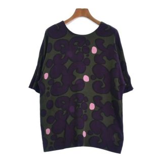 マリメッコ(marimekko)のmarimekko マリメッコ ブラウス 34(XS位) カーキx紫(総柄) 【古着】【中古】(シャツ/ブラウス(長袖/七分))