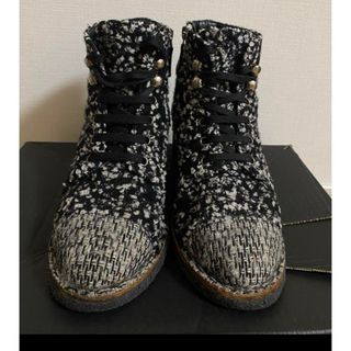 【公式サイト】正規ブランド品通販 シャネル - CHANEL ショートブーツ ツイードブーツ ココマーク 靴