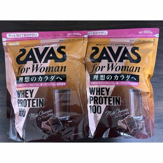 ザバス(SAVAS)のSAVASforWomanホエイプロテイン900g ミルクショコラ風味2袋セット(プロテイン)