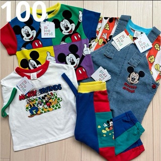 ディズニー(Disney)の【ディズニー】ちまじろ Tシャツ☆サロペット☆ズボン 5点セット 100(Tシャツ/カットソー)