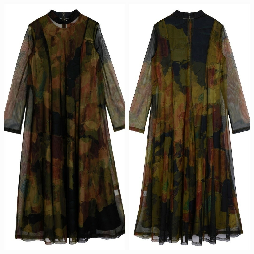 Ameri VINTAGE(アメリヴィンテージ)のAmeriVINTAGE 新作完売品 UND GYPSUM ART DRESS レディースのワンピース(ロングワンピース/マキシワンピース)の商品写真