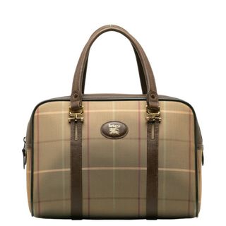 バーバリー(BURBERRY)のバーバリー チェック ハンドバッグ ミニボストンバッグ キャンバス レディース BURBERRY 【222-37854】(ハンドバッグ)