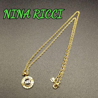 ニナリッチ(NINA RICCI)の《極美品》ニナリッチ ネックレス ペンダント キラキラ ロゴ ゴールド(ネックレス)