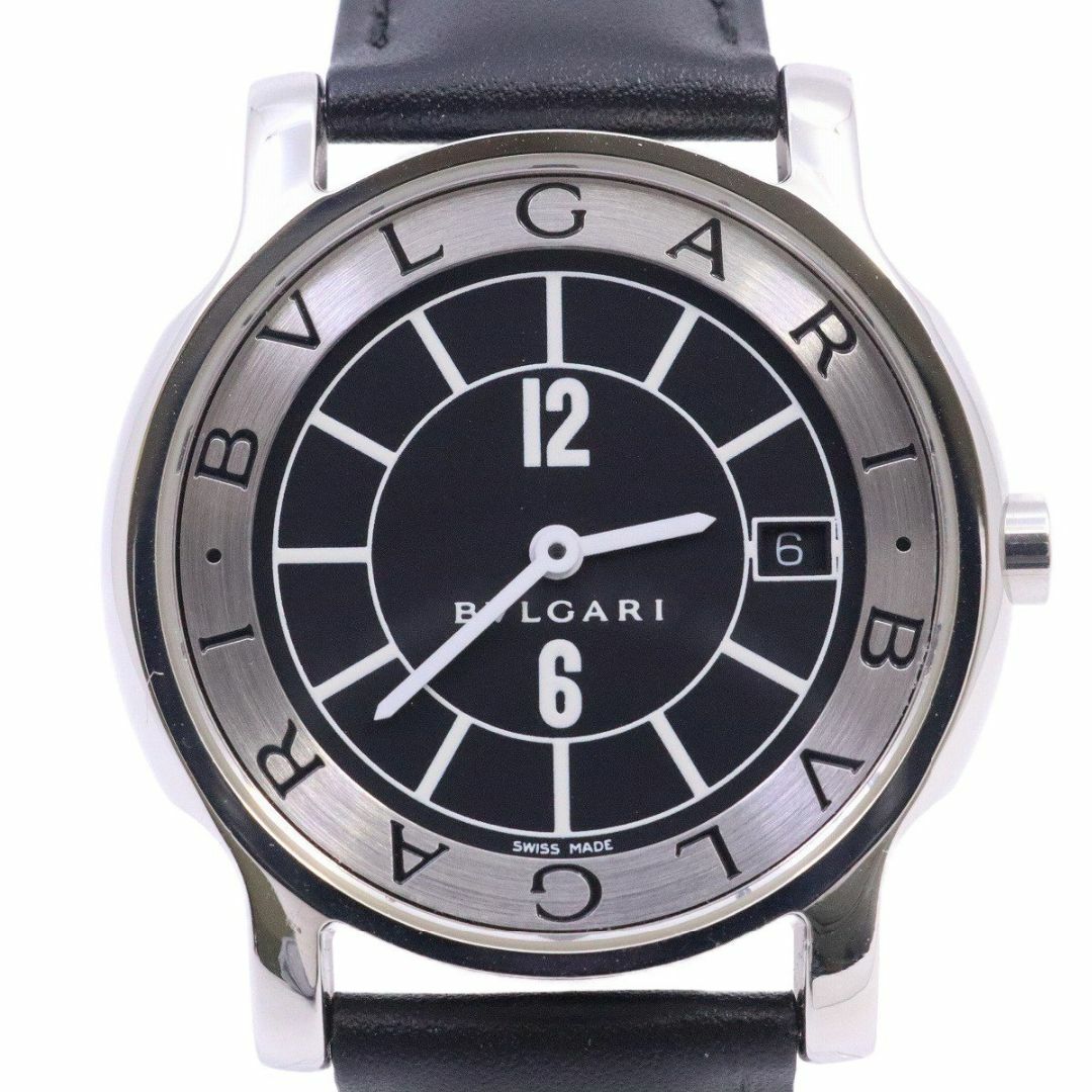 BVLGARI - ブルガリ ソロテンポ クォーツ メンズ 腕時計 黒文字盤 純正