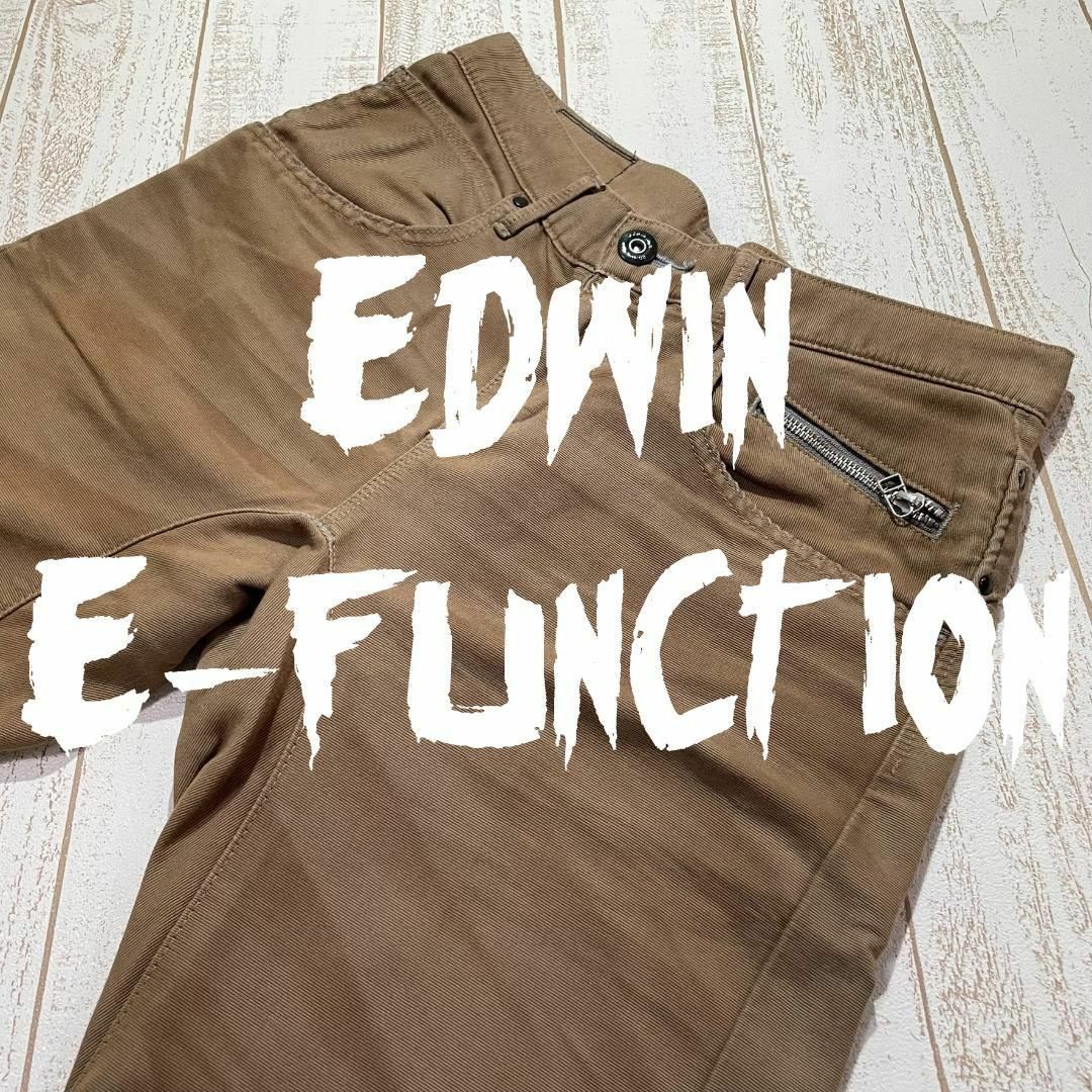 EDWIN(エドウィン)の【EDWIN】エドウィン E-FUNCTION シンチバック 立体裁断 ヒゲ加工 メンズのパンツ(ワークパンツ/カーゴパンツ)の商品写真