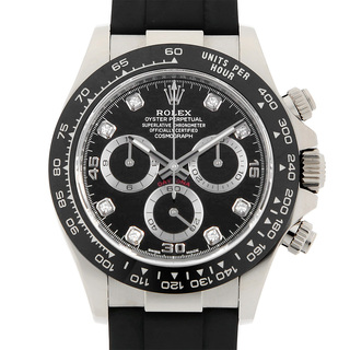 ロレックス(ROLEX)のロレックス コスモグラフ デイトナ 8Pダイヤ 116519LNG ブラック ランダム番 メンズ 中古 腕時計(腕時計(アナログ))