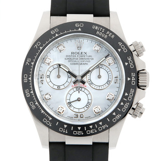 ロレックス(ROLEX)のロレックス コスモグラフ デイトナ 8Pダイヤ 116519LNNG ホワイトシェル ランダム番 メンズ 中古 腕時計(腕時計(アナログ))