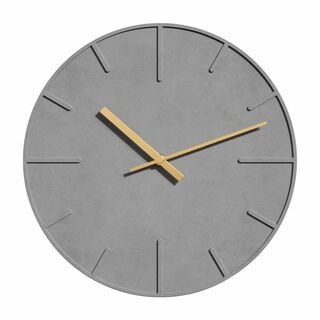 【色: グレー】TAHITICA 掛け時計 静音 セメント製 壁掛け時計 ウォー(置時計)