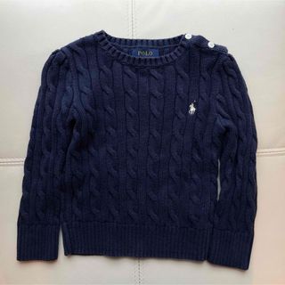 ポロラルフローレン(POLO RALPH LAUREN)のPOLO RALPH LAUREN ネイビーニット 2T(ニット/セーター)