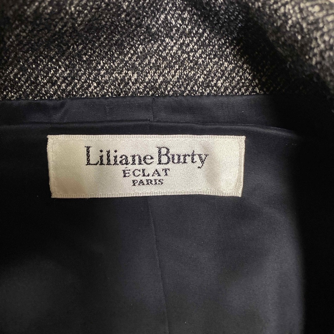 Liliane Burty(リリアンビューティ)のリリアンビューティ　モノトーンツイードジャケット(たぶん未使用、実家保管品) レディースのジャケット/アウター(テーラードジャケット)の商品写真