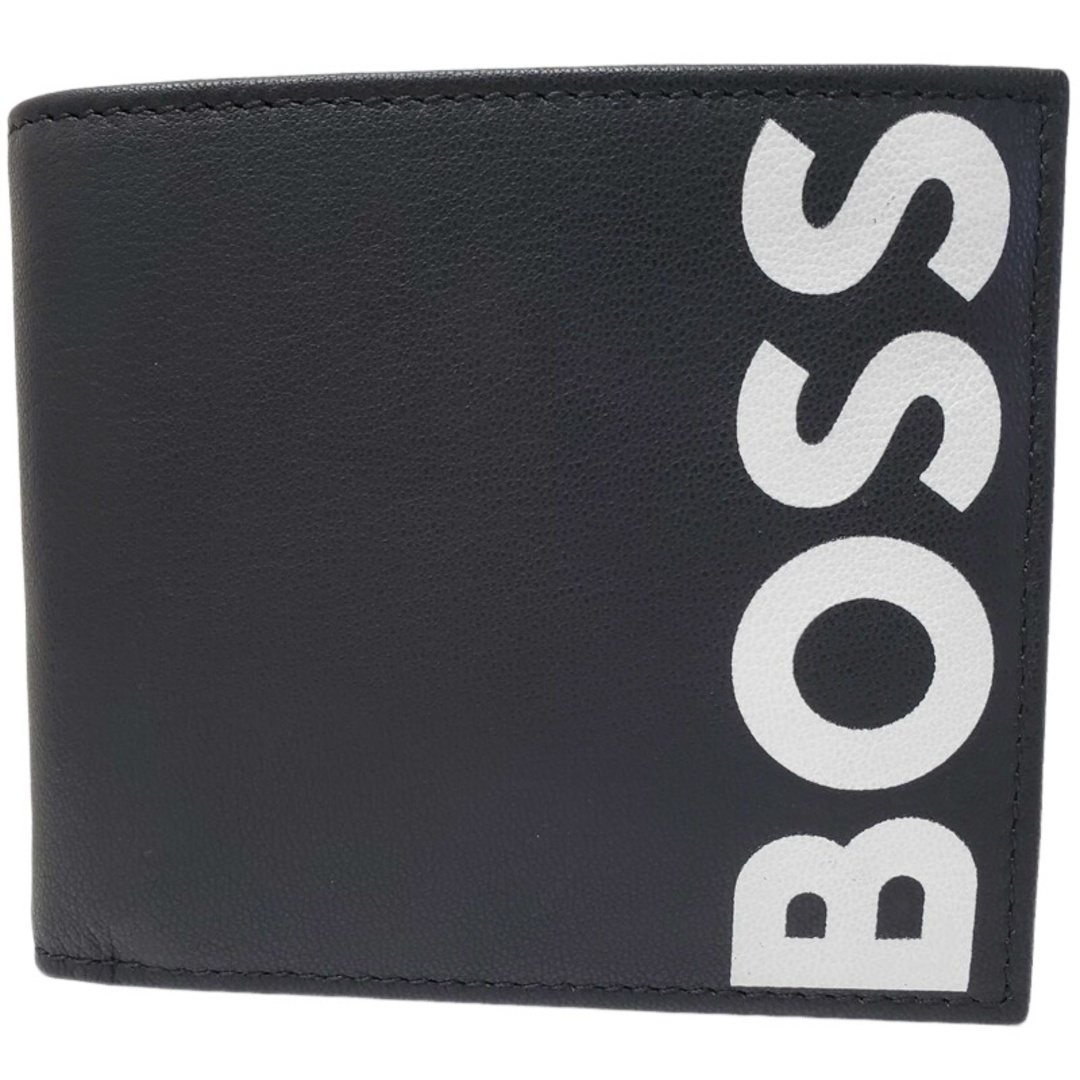 BOSS ボス 二つ折り 財布 未使用品 訳あり メンズ ブラック ブランド 32402R21