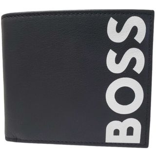 ボス(BOSS)のBOSS ボス 二つ折り 財布 未使用品 訳あり メンズ ブラック ブランド 32402R21(折り財布)