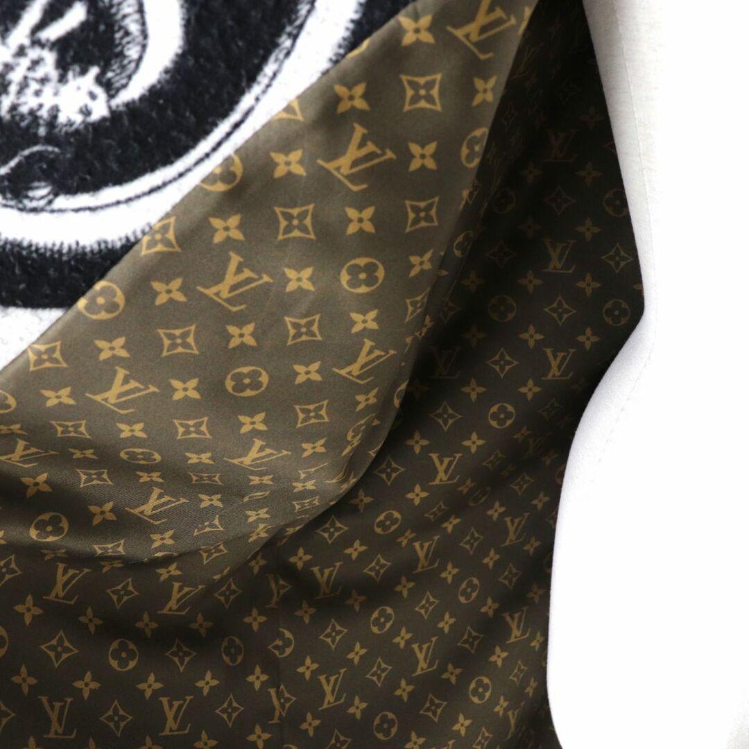 LOUIS VUITTON(ルイヴィトン)の未使用品◎正規品 21AW フランス製 LV ルイヴィトン 1A9AZL レディース キーアンドライダースジャカードコート 黒×白 一部モノグラム柄 34 m13-st30224-6562 レディースのジャケット/アウター(その他)の商品写真