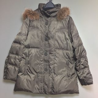 バルマン(BALMAIN)の◎◎balmain バルマン ダウンコート　裏地総柄　ブルーフォックスファー　 P106D-75F(その他)