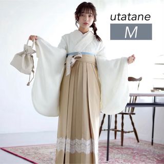 新品【半身レース】utatane ウタタネ かぷり 二尺袖着物 袴 Mサイズ(着物)