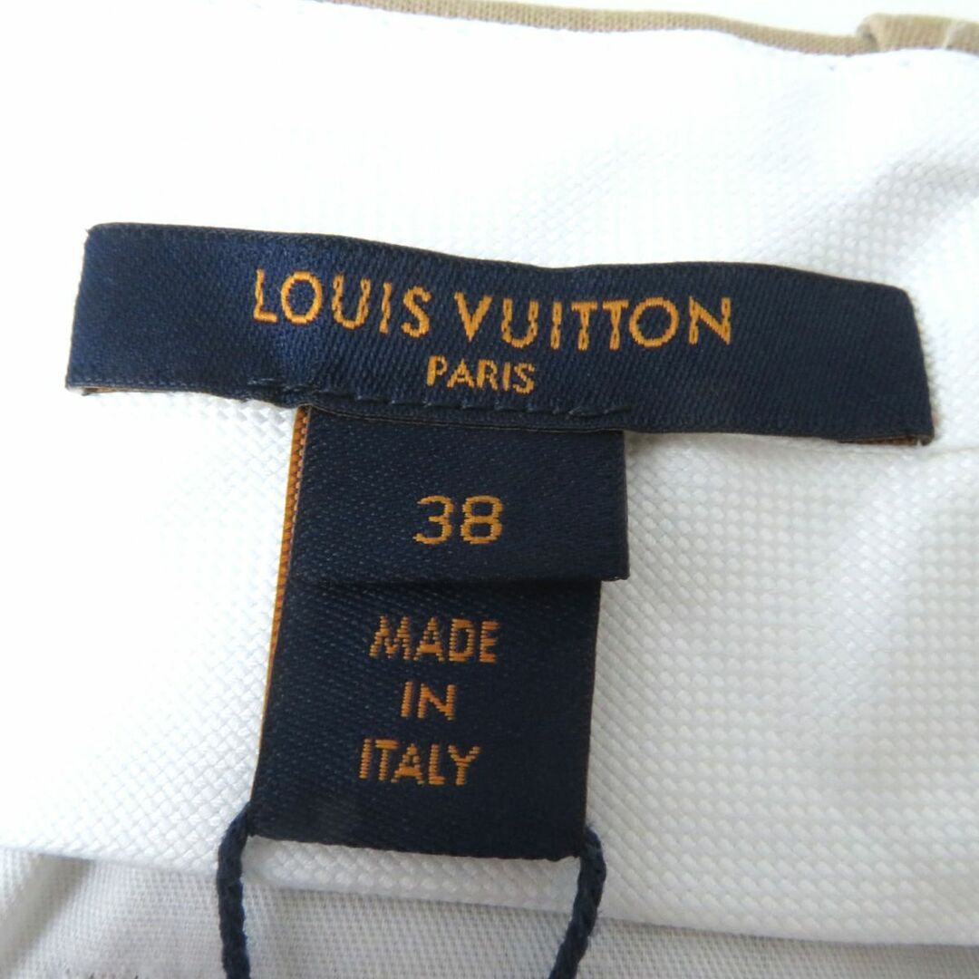 LOUIS VUITTON(ルイヴィトン)の未使用品◎正規品 21SS イタリア製 LOUIS VUITTON ルイヴィトン レディース ベルクロリネンフレアトラウザーパンツ 茶 38 ハンガー・タグ付 レディースのパンツ(その他)の商品写真