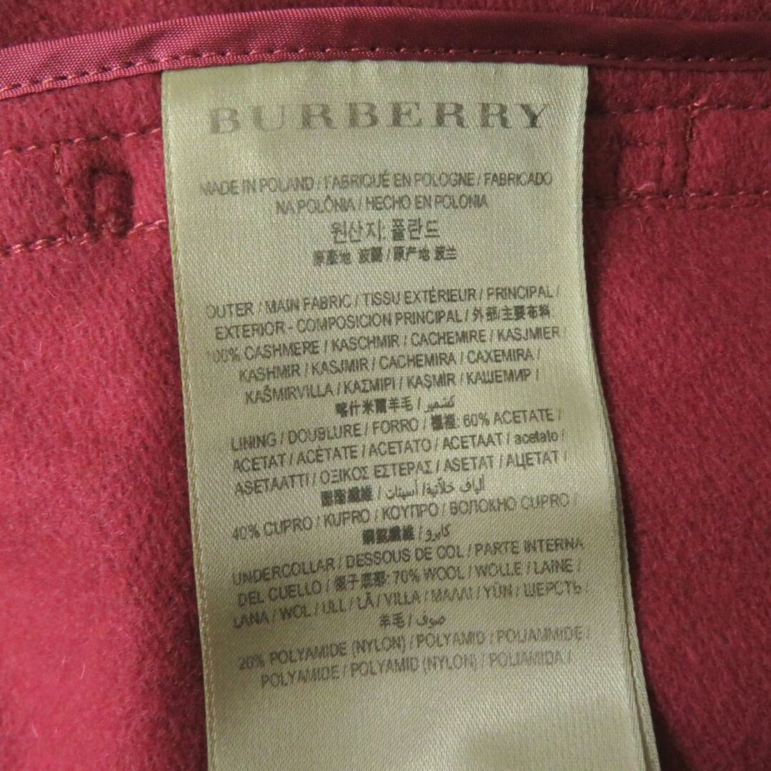 BURBERRY(バーバリー)の極美品◎国内正規品 バーバリー ロンドン イングランド レディース カシミヤ100％ ベルト付き ロング丈 ラップコート ピンク系 36 レディースのジャケット/アウター(その他)の商品写真