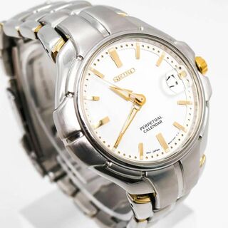 セイコー(SEIKO)の《訳あり》SEIKO 腕時計 ホワイト クォーツ ヴィンテージ メンズ t(腕時計(アナログ))