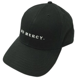 QALB カルブ NO MERCY. CAP ロゴ刺繍 6パネルキャップ Free ブラック ストラップバック 帽子【中古】【QALB】(キャップ)