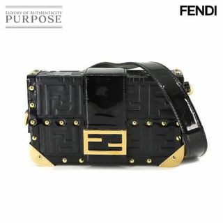 フェンディ(FENDI)の未使用 展示品 フェンディ FENDI バゲット トランク スモール ショルダー バッグ エナメル レザー ブラック 7VA507 VLP 90222632(ショルダーバッグ)