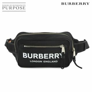バーバリー(BURBERRY)の新品同様バーバリー BURBERRY WEST PN9 ボディ バッグ ウエストポーチ ナイロン レザー ブラック 8021089 VLP 90223240(ボディバッグ/ウエストポーチ)