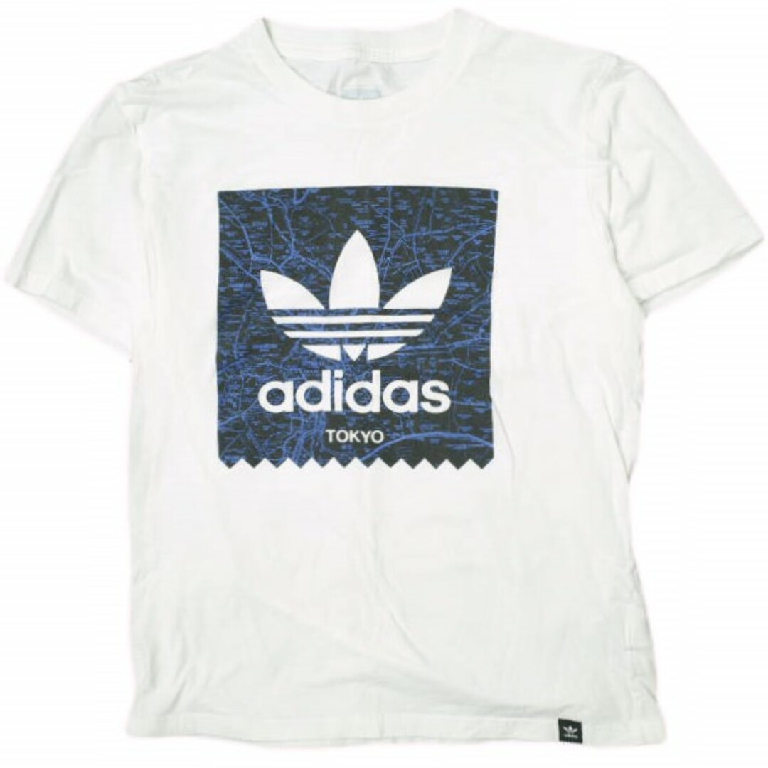 adidas(アディダス)のadidas アディダス TOKYO FLAGSHIP STORE EXCLUSIVE T-SHIRTS BB TOKYO TEE トレフォイルロゴTシャツ S96167 L(JPN) White 半袖 トップス【中古】【adidas】 メンズのトップス(Tシャツ/カットソー(半袖/袖なし))の商品写真