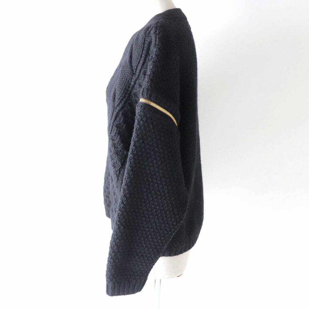 Gucci(グッチ)の極美品◎正規品 21AW 伊製 GUCCI グッチ 680968 21AW Detachable Sleeves Cable Knit デタッチャブルスリーブ ケーブルニット ブラック S レディースのトップス(ニット/セーター)の商品写真