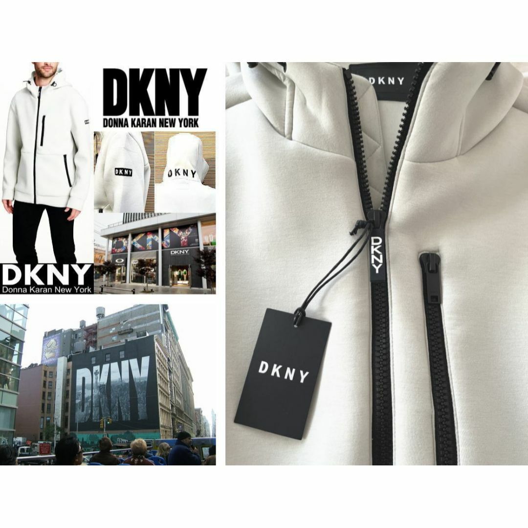 DKNY(ダナキャランニューヨーク)のDKNY ダナキャランニューヨーク　ボンディングパーカー ICE　L メンズのトップス(パーカー)の商品写真