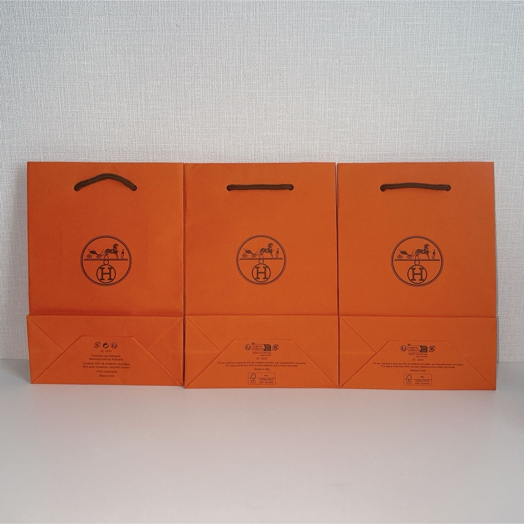 Hermes(エルメス)のエルメス ショッパー ショップ袋 紙袋 オレンジバッグ レディースのバッグ(ショップ袋)の商品写真