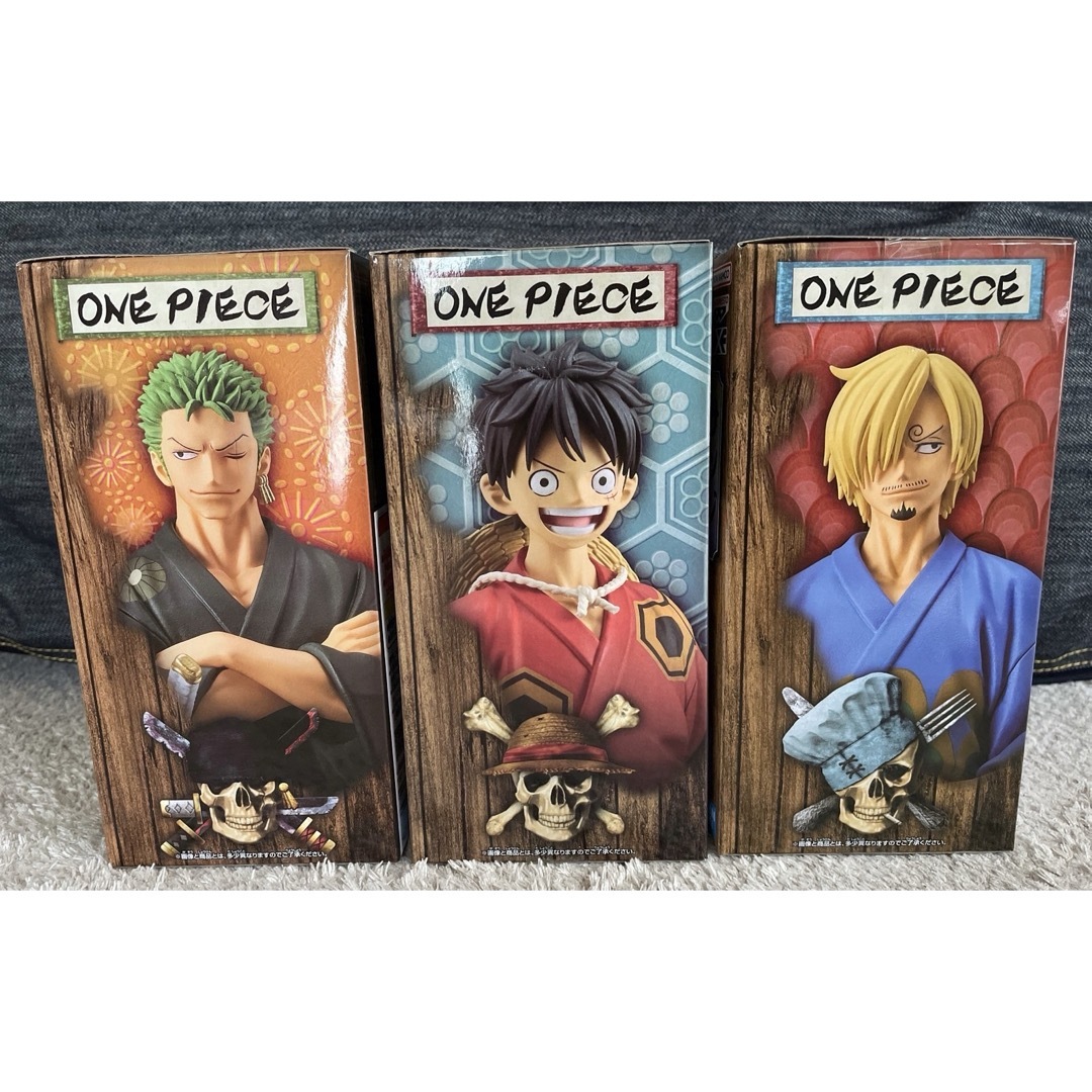 ONE PIECE(ワンピース)のワンピース　ワノ国　ルフィ・ゾロ・サンジ　3点セット ハンドメイドのおもちゃ(フィギュア)の商品写真