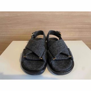 マルニ(Marni)の【美品】マルニ　フスベット　サンダル　フェルト　size35(サンダル)