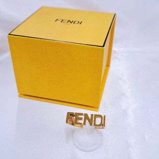 フェンディ(FENDI)のフェンディ　FENDI ロゴ　リング　ゴールドカラー　GP サイズM 22号相当(リング(指輪))