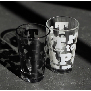 TARPtoTARP GLASS ブラック＆ホワイト(食器)