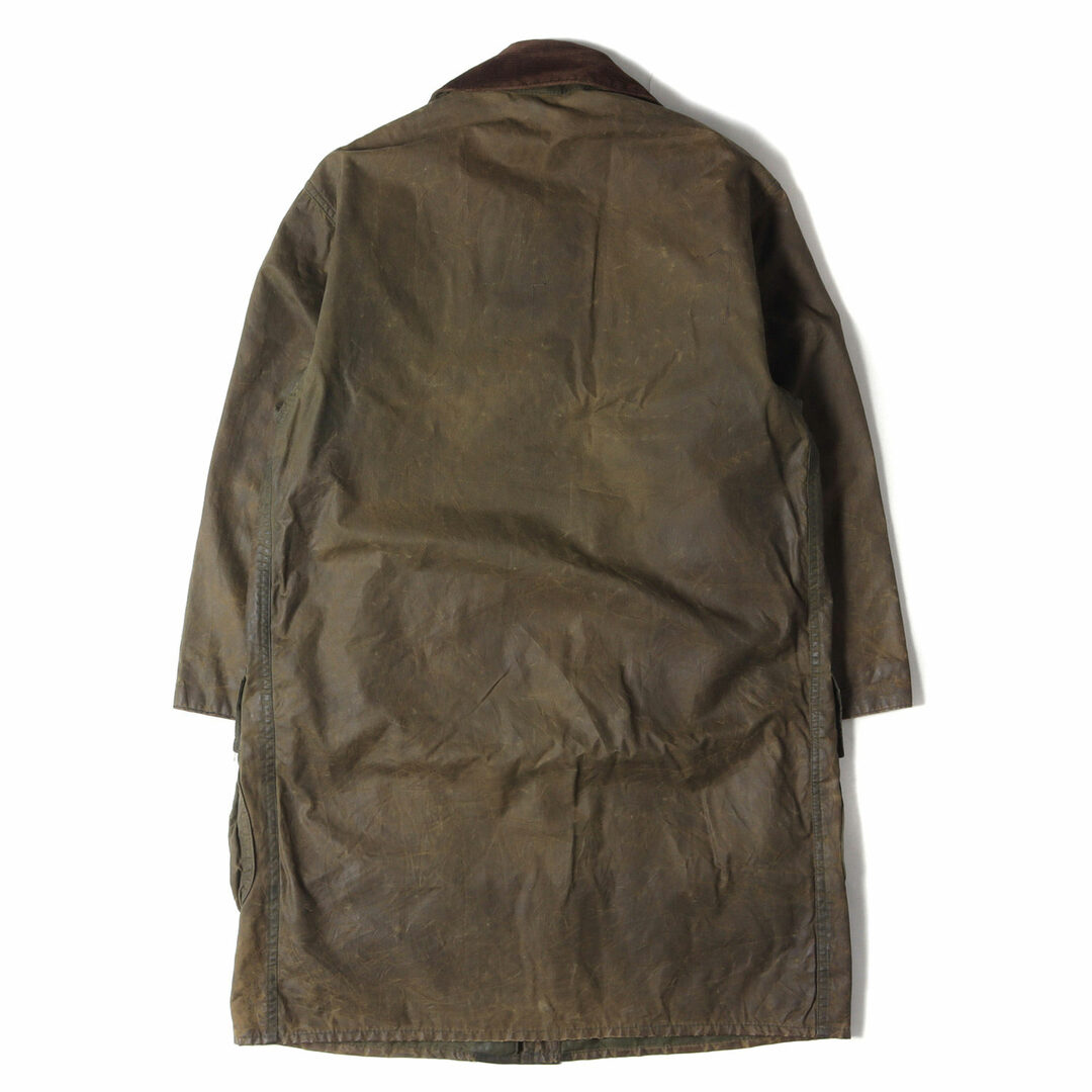 Barbour(バーブァー)のBARBOUR バブアー サイズ:C36/91CM 80s ワックス コットン コート BORDER JACKET オイルド ジャケット 旧3ワラント 1987年製 ENGLAND製 オリーブ イギリス製 アウター 上着 【メンズ】【中古】 メンズのジャケット/アウター(その他)の商品写真